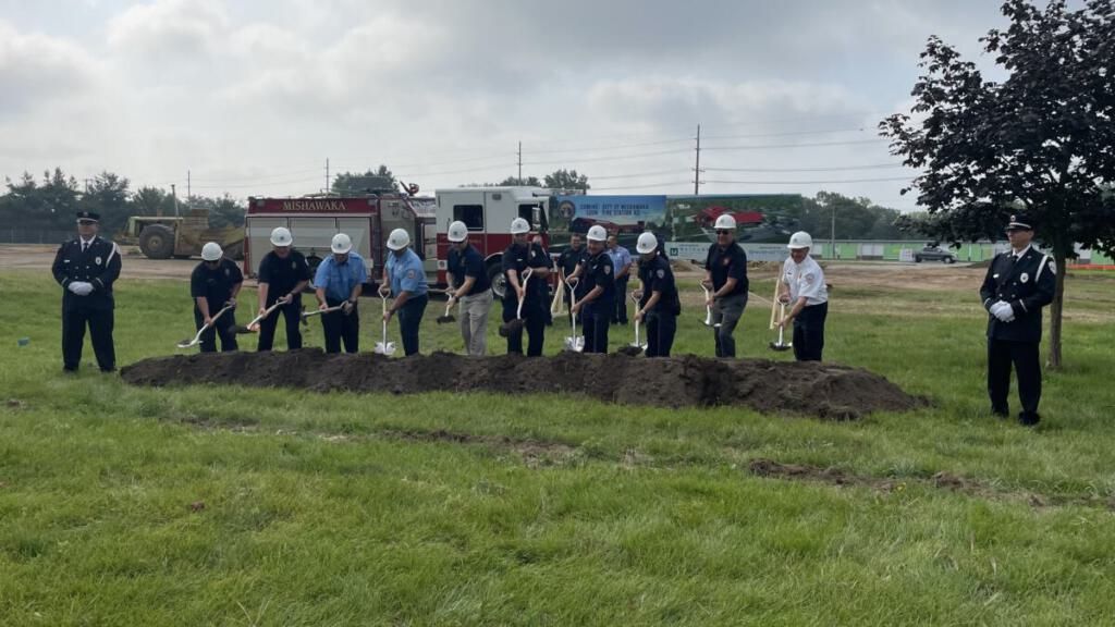 Fire teams breaking ground