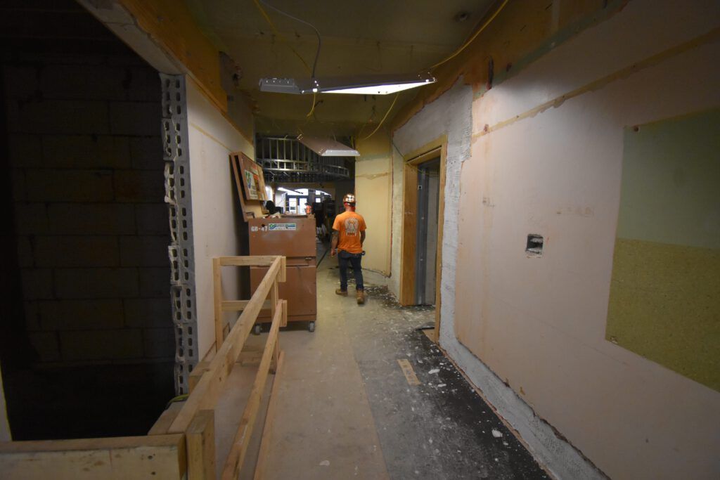 Worker in Hallway