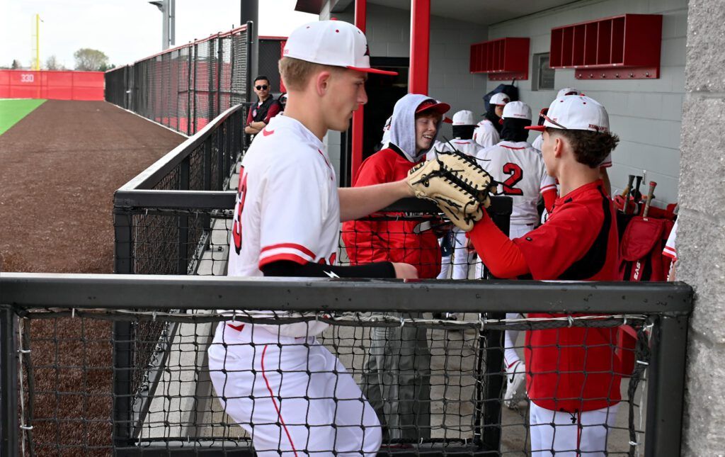 Baseball team dugout