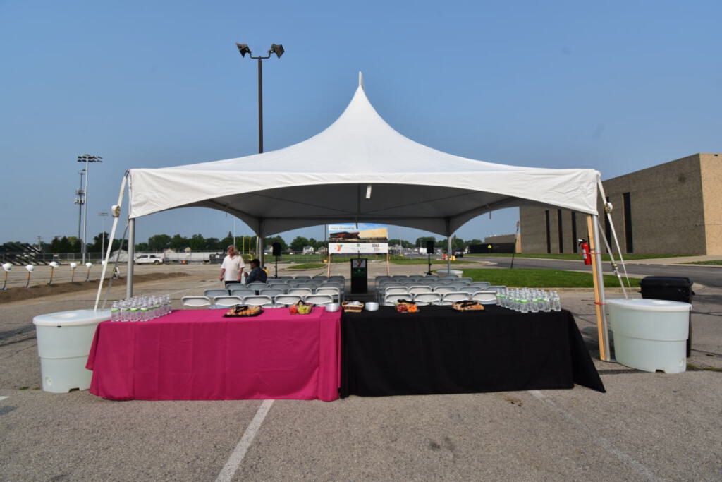 Ceremony tent.
