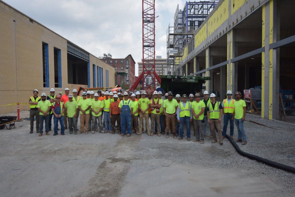 The crew building The Pearl
